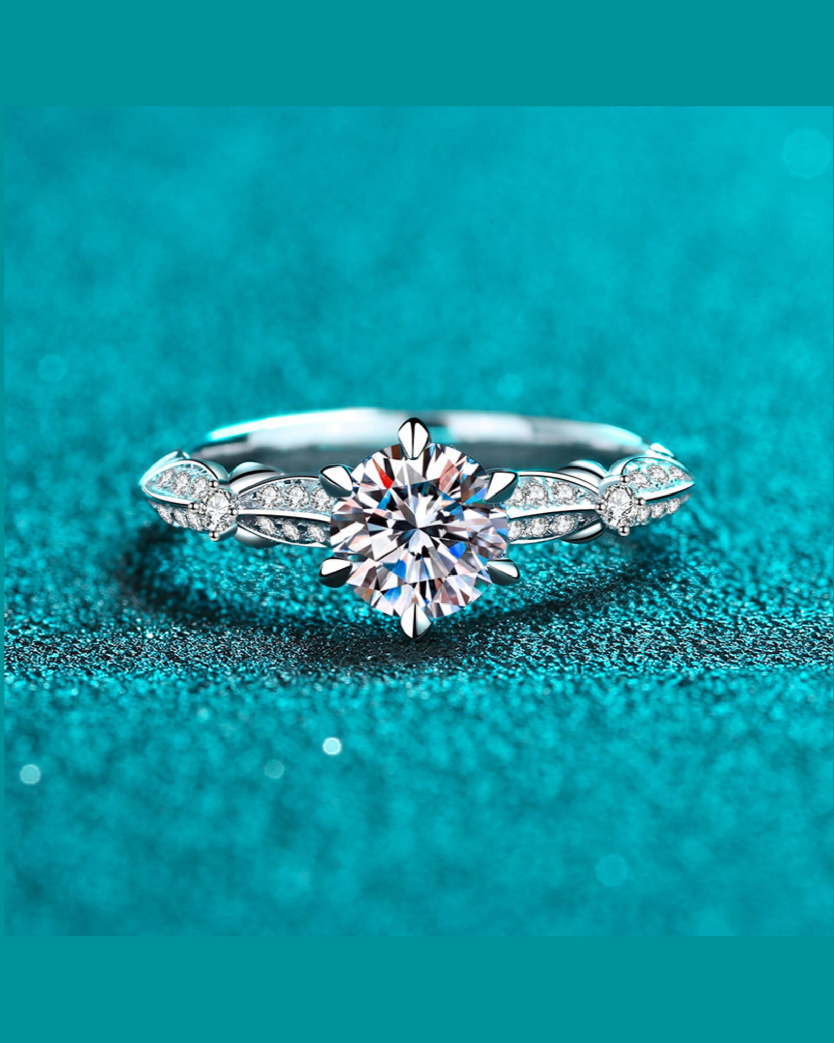 Moissanite Bloomheart Ring | Ring | Moissanite & 18k Gold – Lunari Jewellery