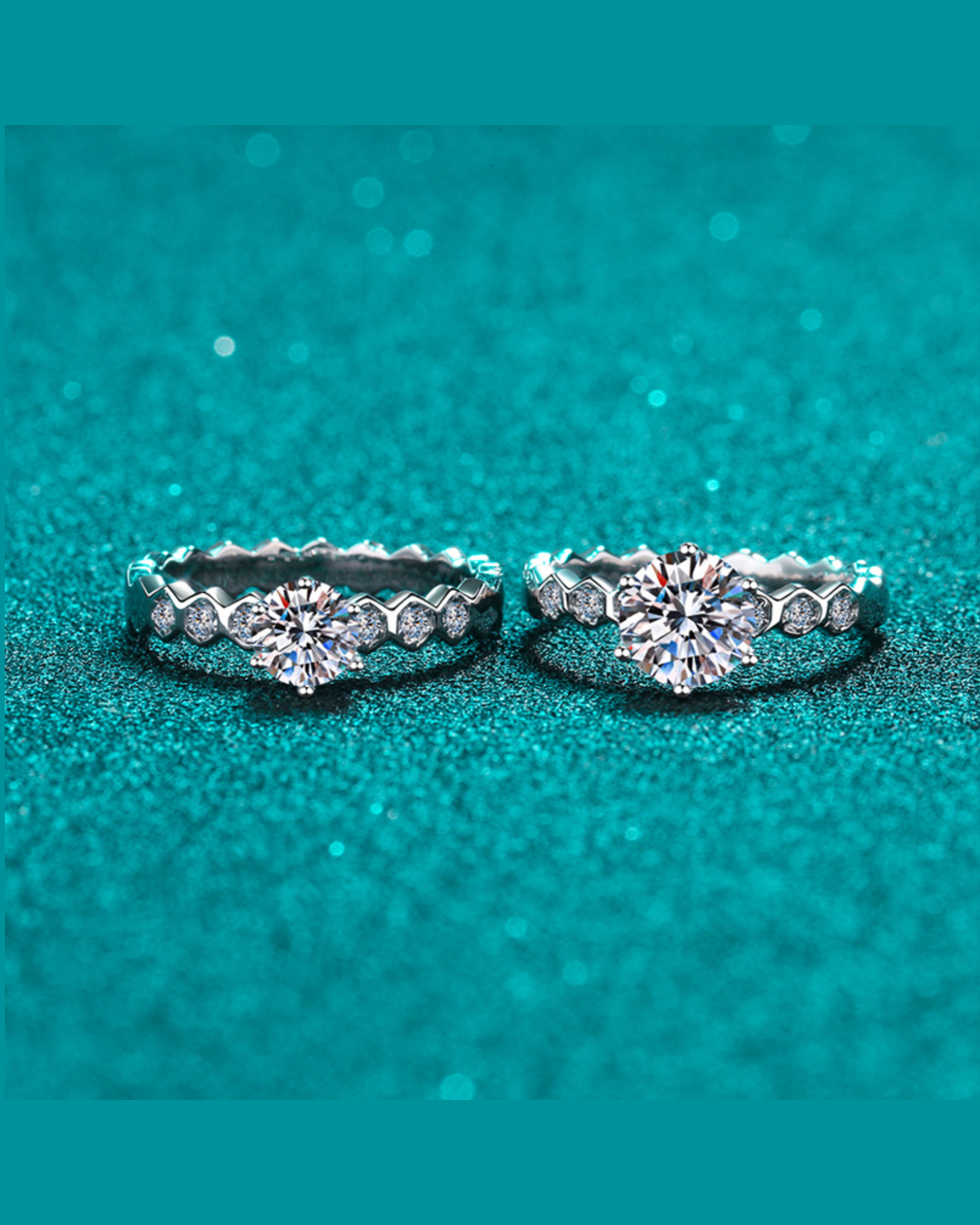 Moissanite Hexa Nova Ring | Ring | Moissanite & 18k Gold – Lunari Jewellery