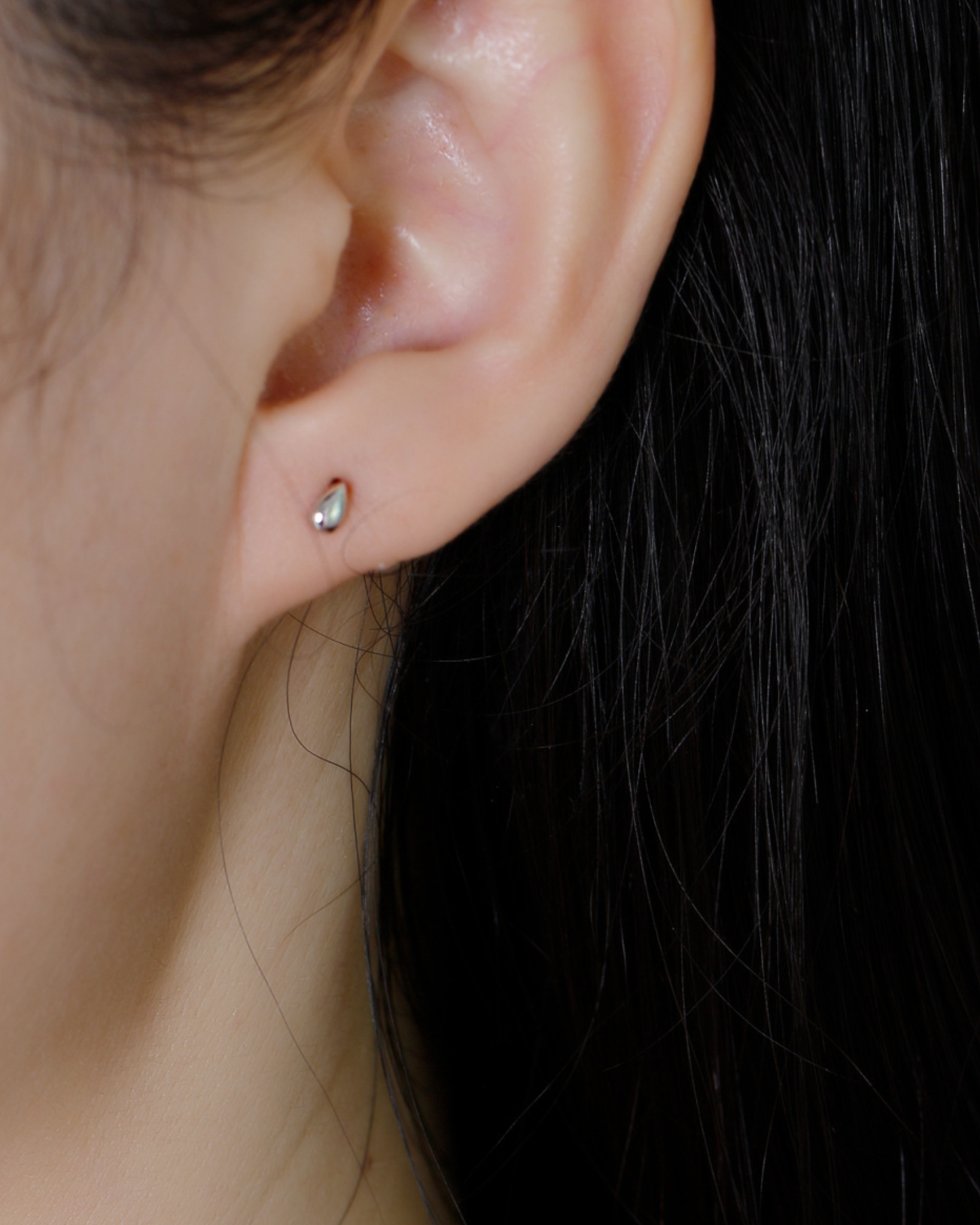 Mini Dewdrop Studs | Earrings | Rhodium & S925 Silver – Lunari Jewellery