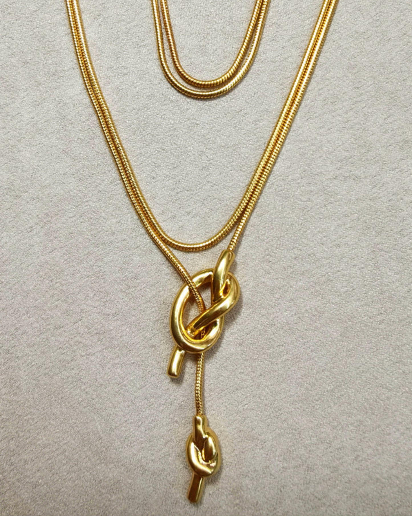 Lasso Long Necklace | Necklace | 18k Gold Plated – Lunari Jewellery