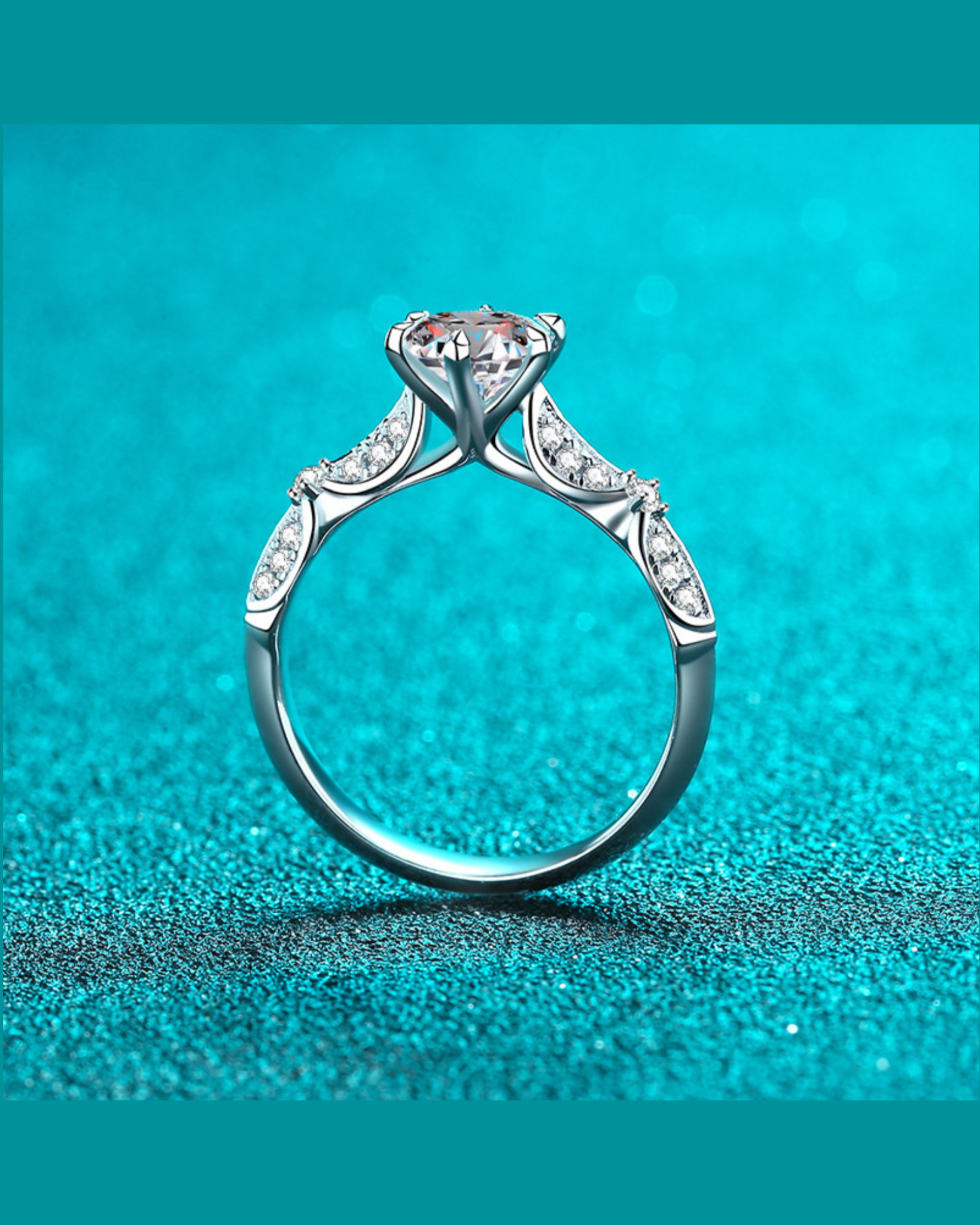Moissanite Bloomheart Ring | Ring | Moissanite & 18k Gold – Lunari Jewellery