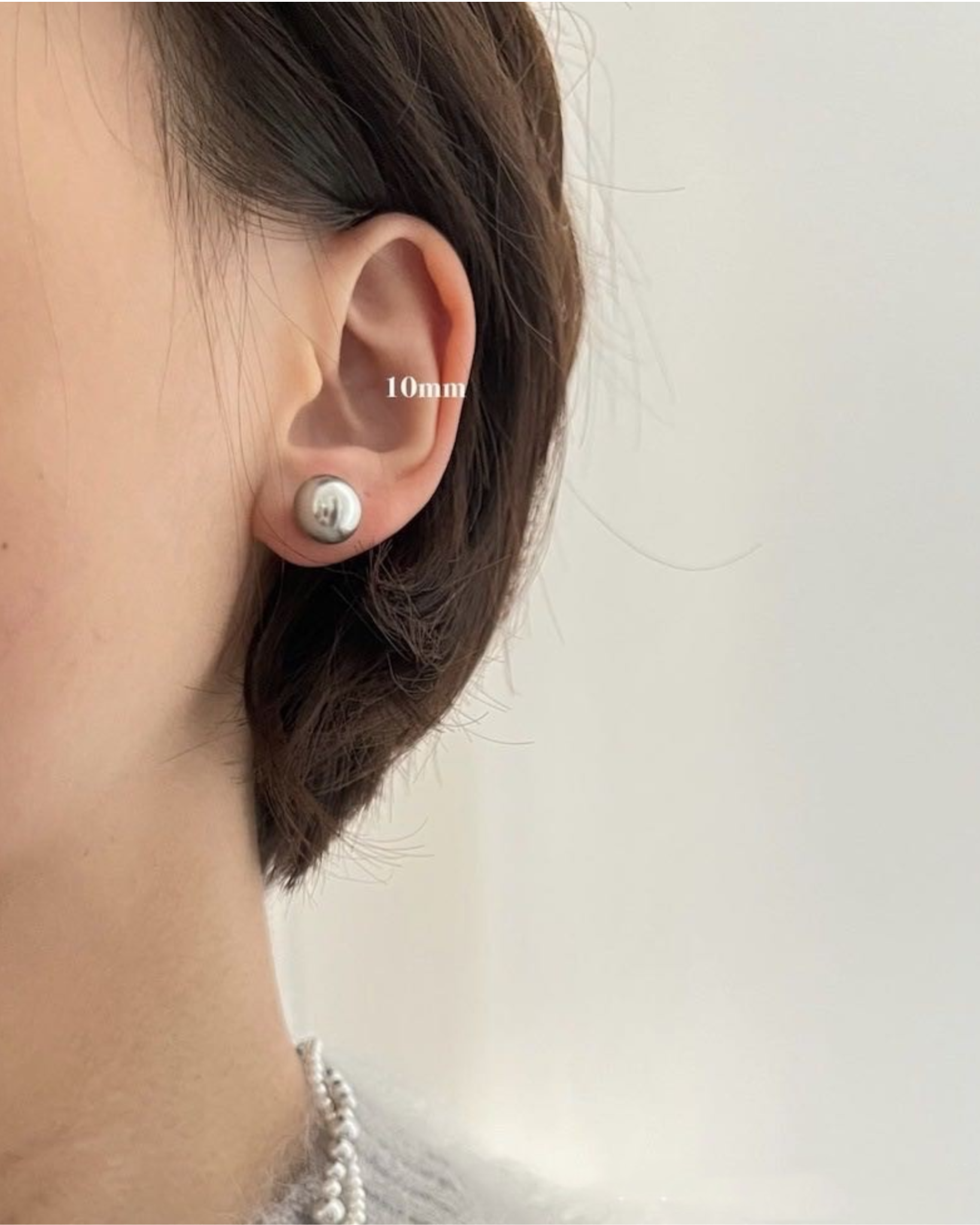 Nimbus Pearl Studs | Earrings | Natural Pearl & 18k Gold – Lunari Jewellery