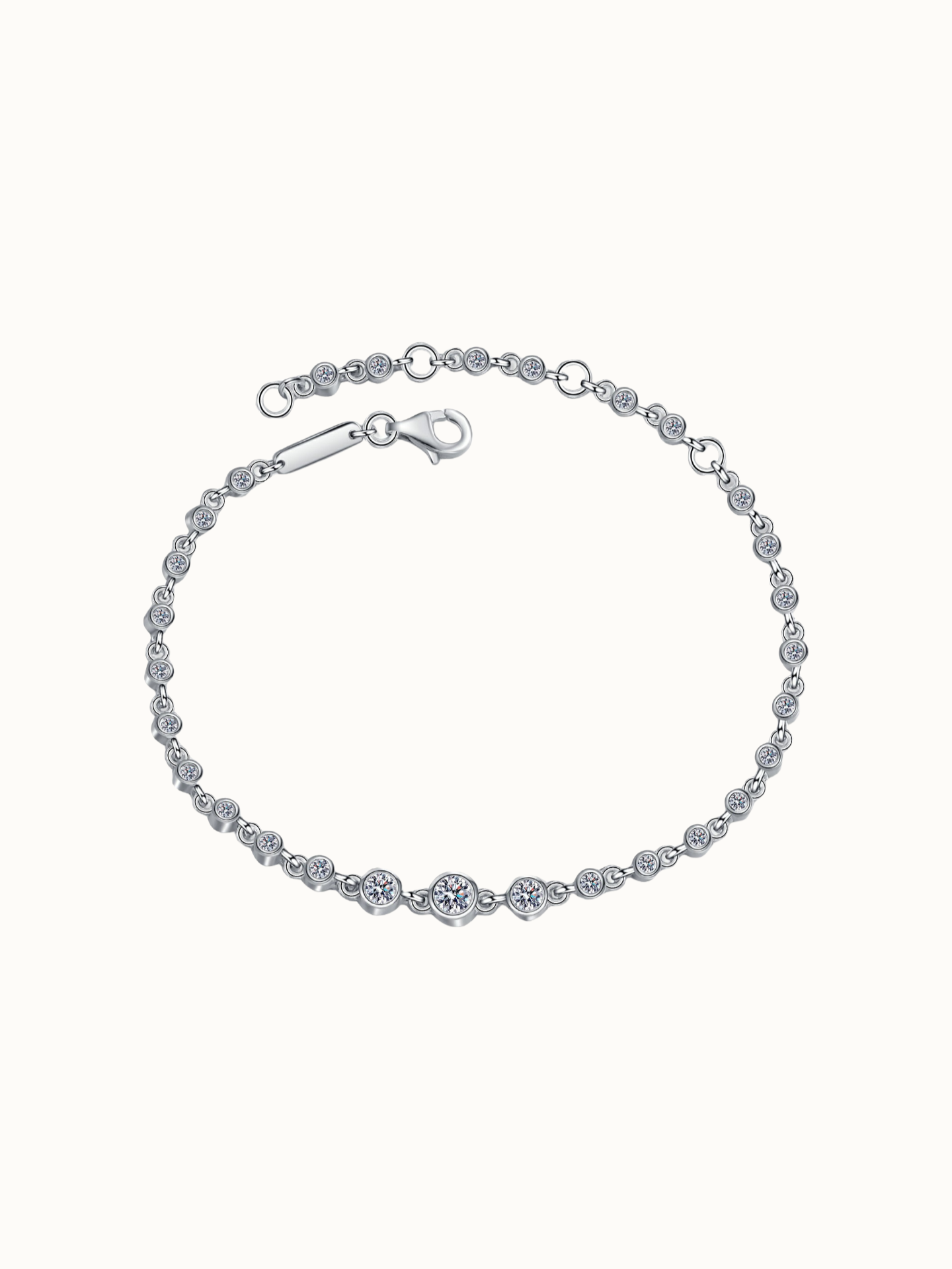 Moissanite Starlit Orbit Bracelet | Bracelet | Moissanite & 18k Gold – Lunari Jewellery