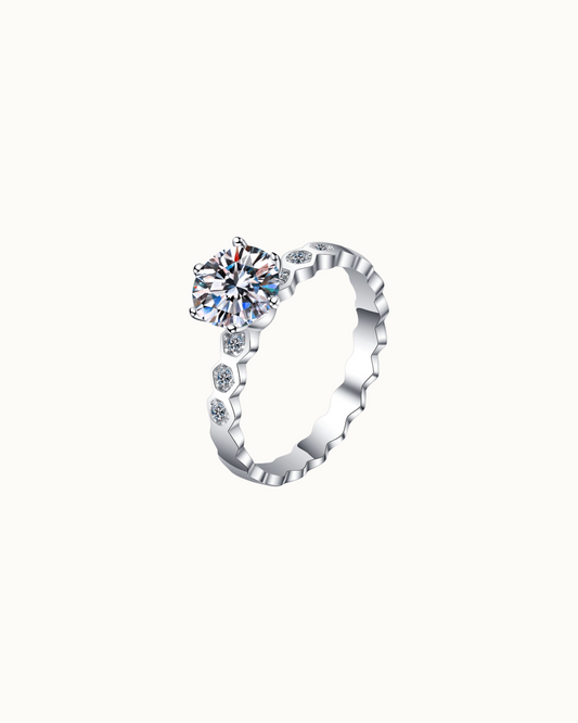 Moissanite Hexa Nova Ring