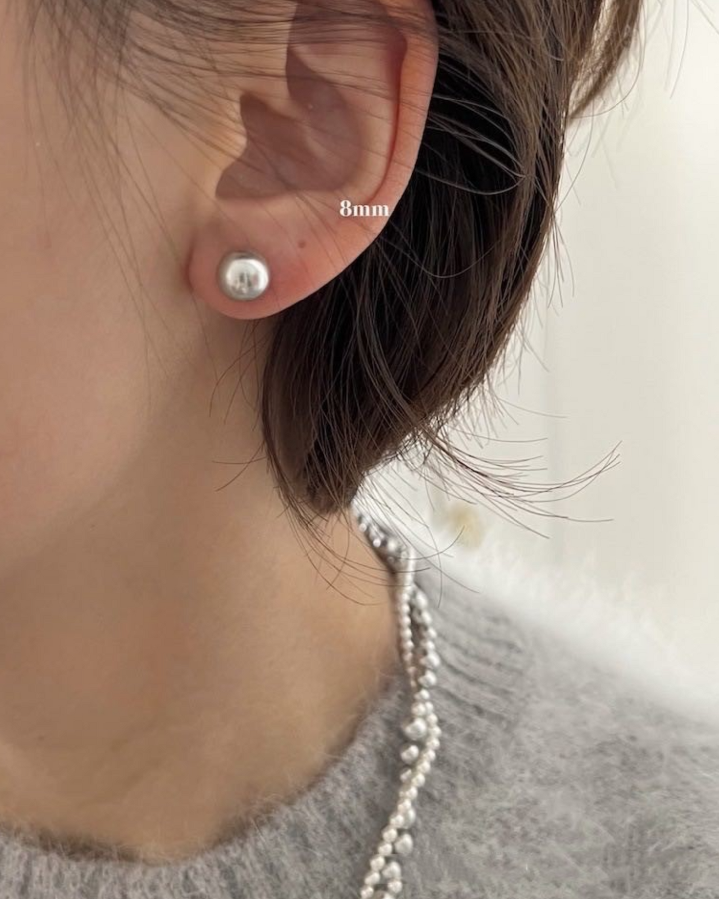 Nimbus Pearl Studs | Earrings | Natural Pearl & 18k Gold – Lunari Jewellery