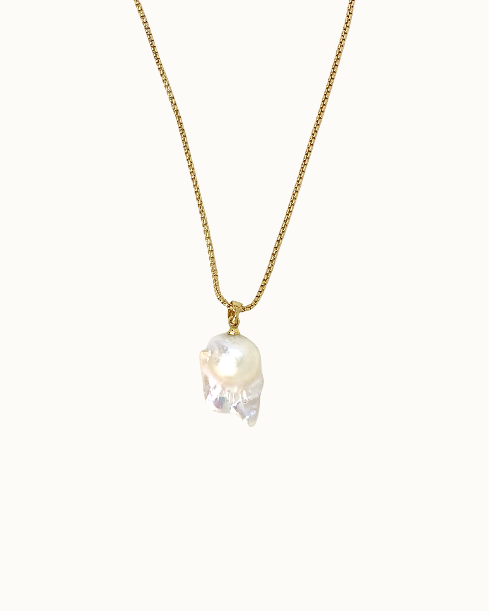 Solace Baroque Pendant Necklace | Necklace | Natural Pearl & 18k Gold – Lunari Jewellery