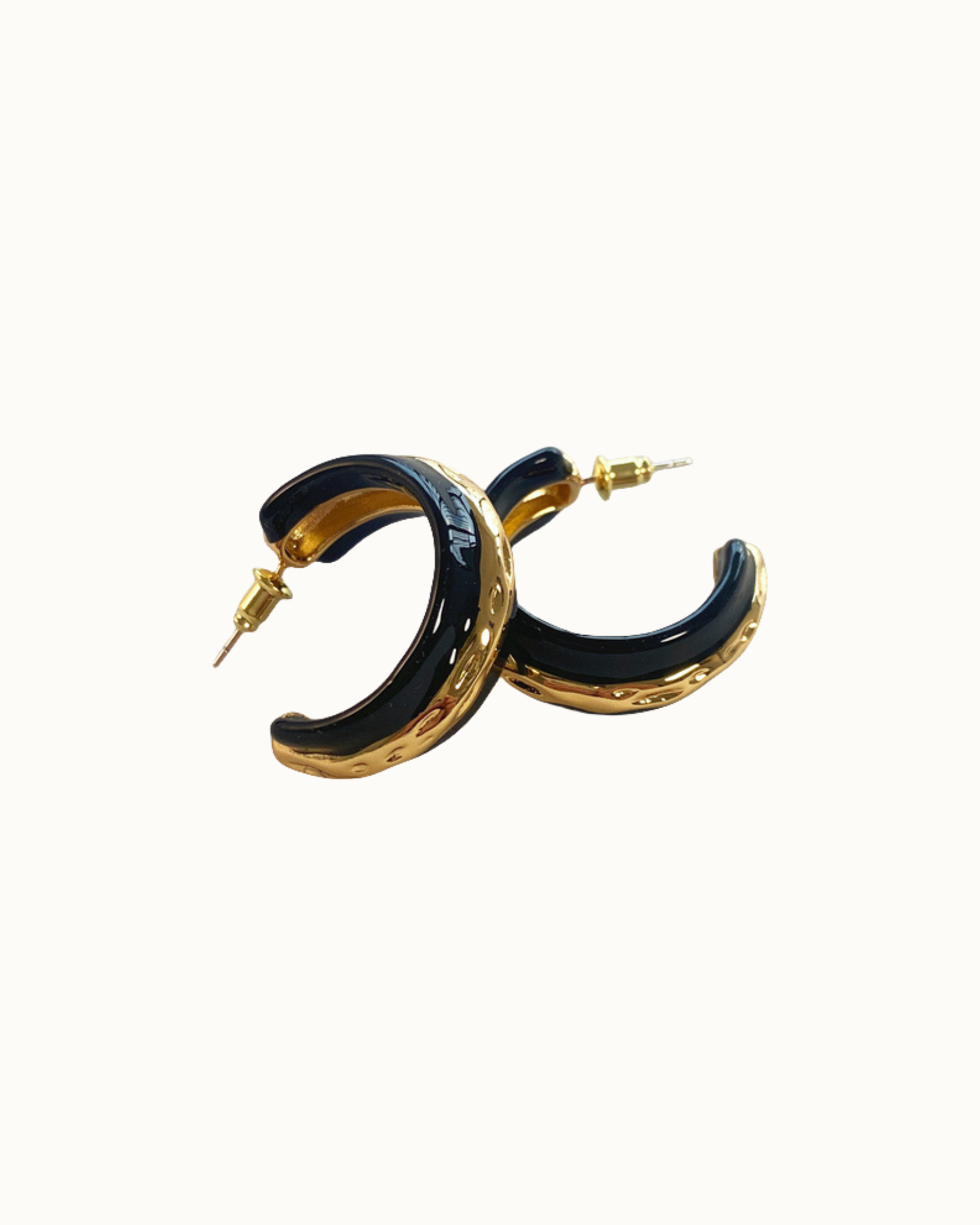 Luma Enamel Hoops | Earrings | 18k Gold Plated – Lunari Jewellery