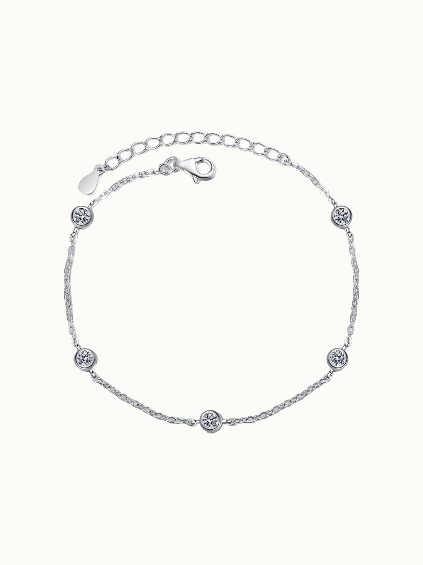 Moissanite Orbit Gleam Bracelet | Bracelet | Moissanite & 18k Gold – Lunari Jewellery