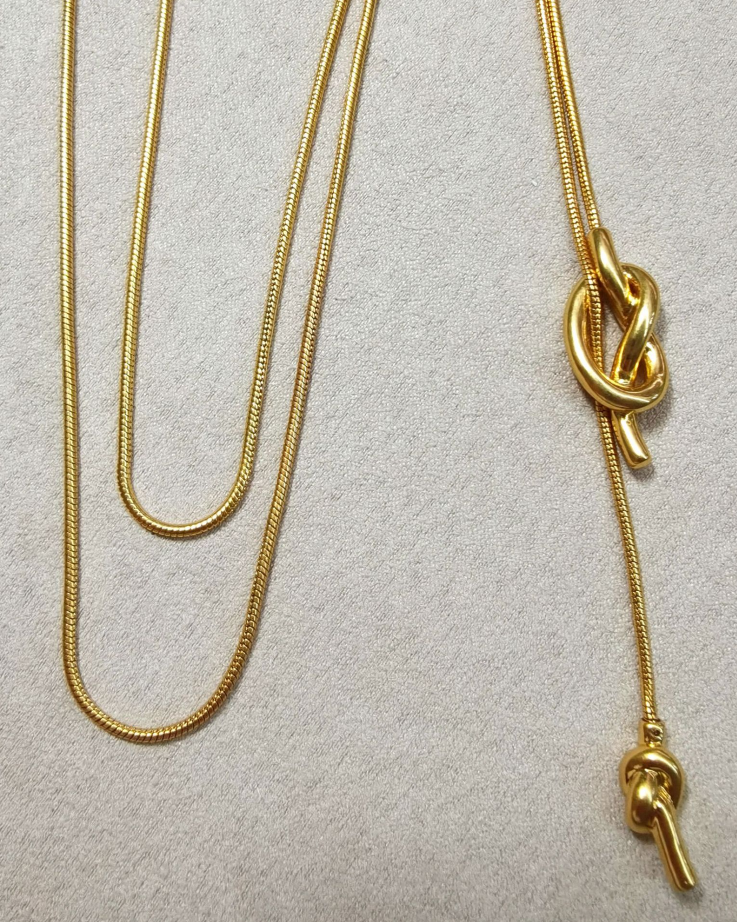 Lasso Long Necklace | Necklace | 18k Gold Plated – Lunari Jewellery