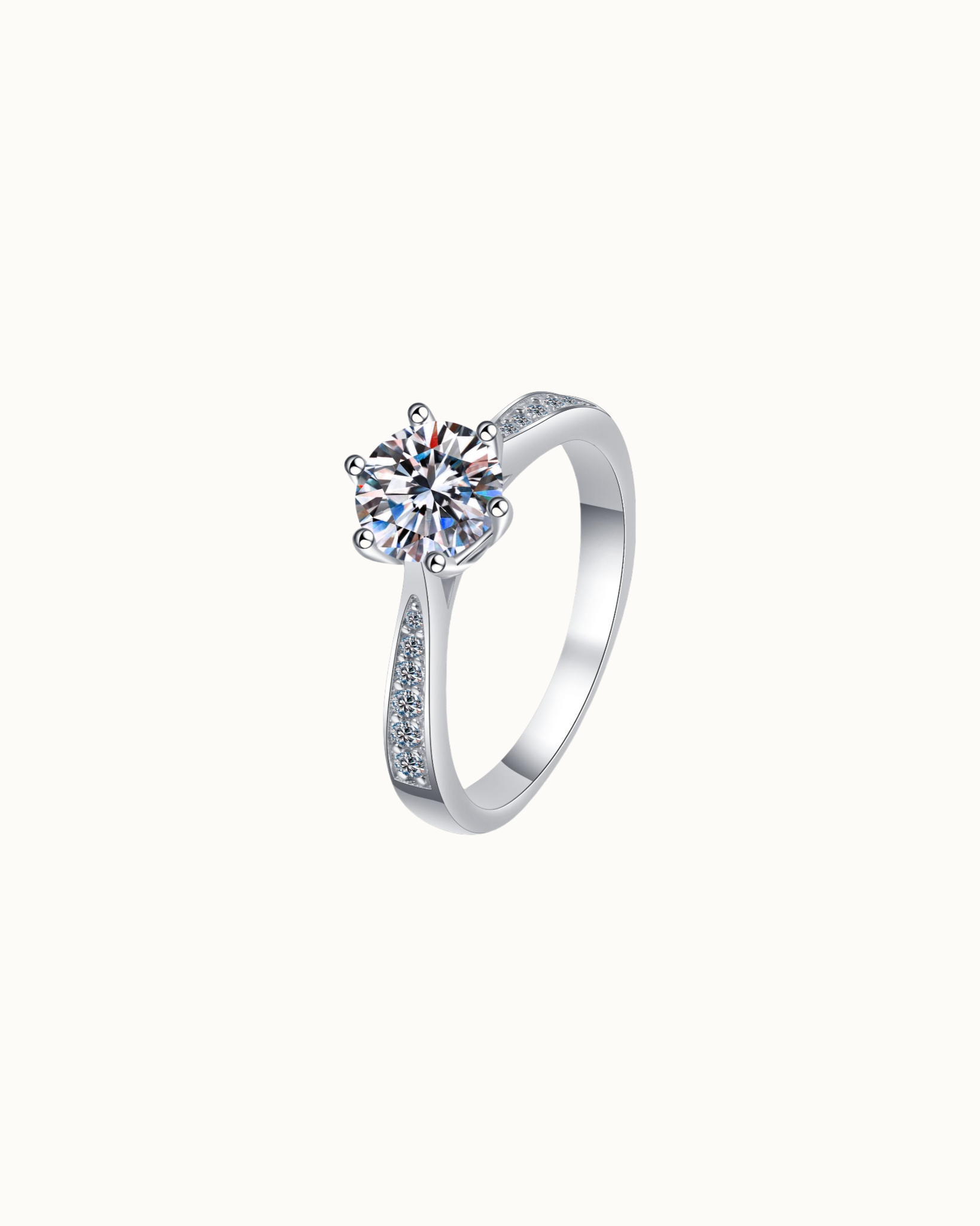Moissanite Everlight Ring | Ring | Moissanite & 18k Gold – Lunari Jewellery