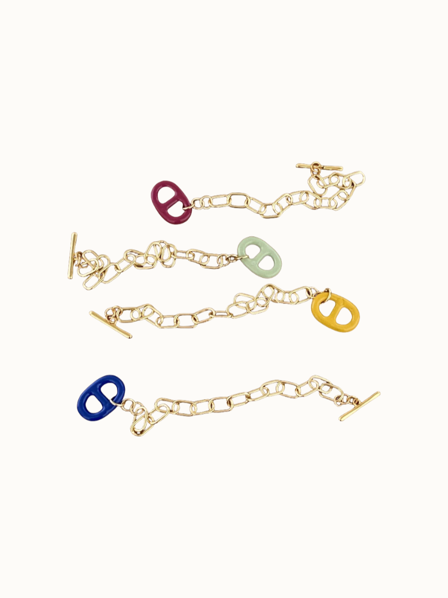 Marla Enamel Bracele | Bracelet | 18k Gold Plated – Lunari Jewellery