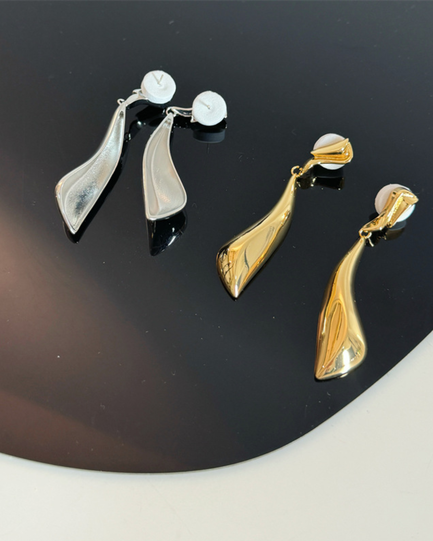 Lira Drop Earrings | Earrings | Rhodium & S925 Silver – Lunari Jewellery