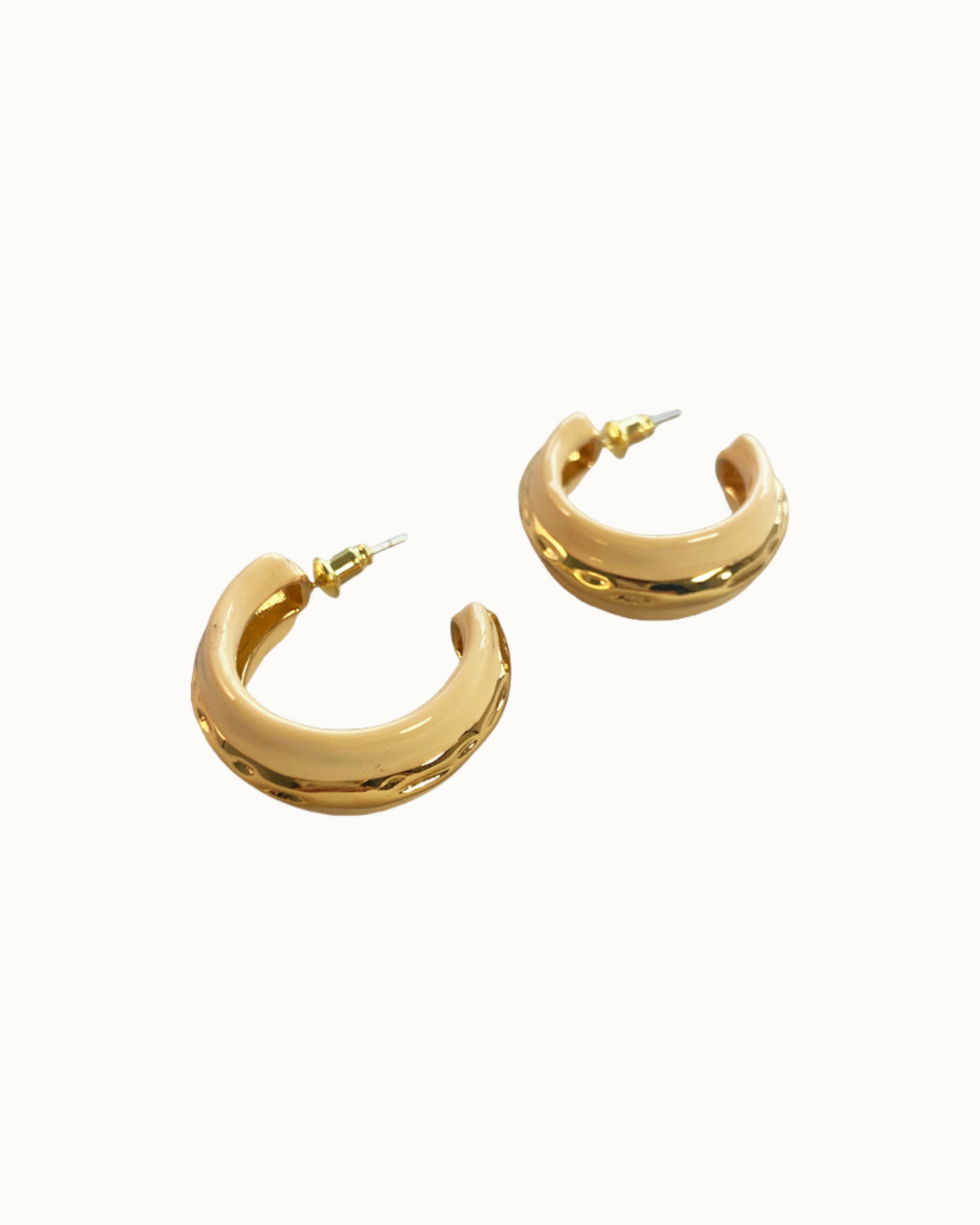 Luma Enamel Hoops | Earrings | 18k Gold Plated – Lunari Jewellery