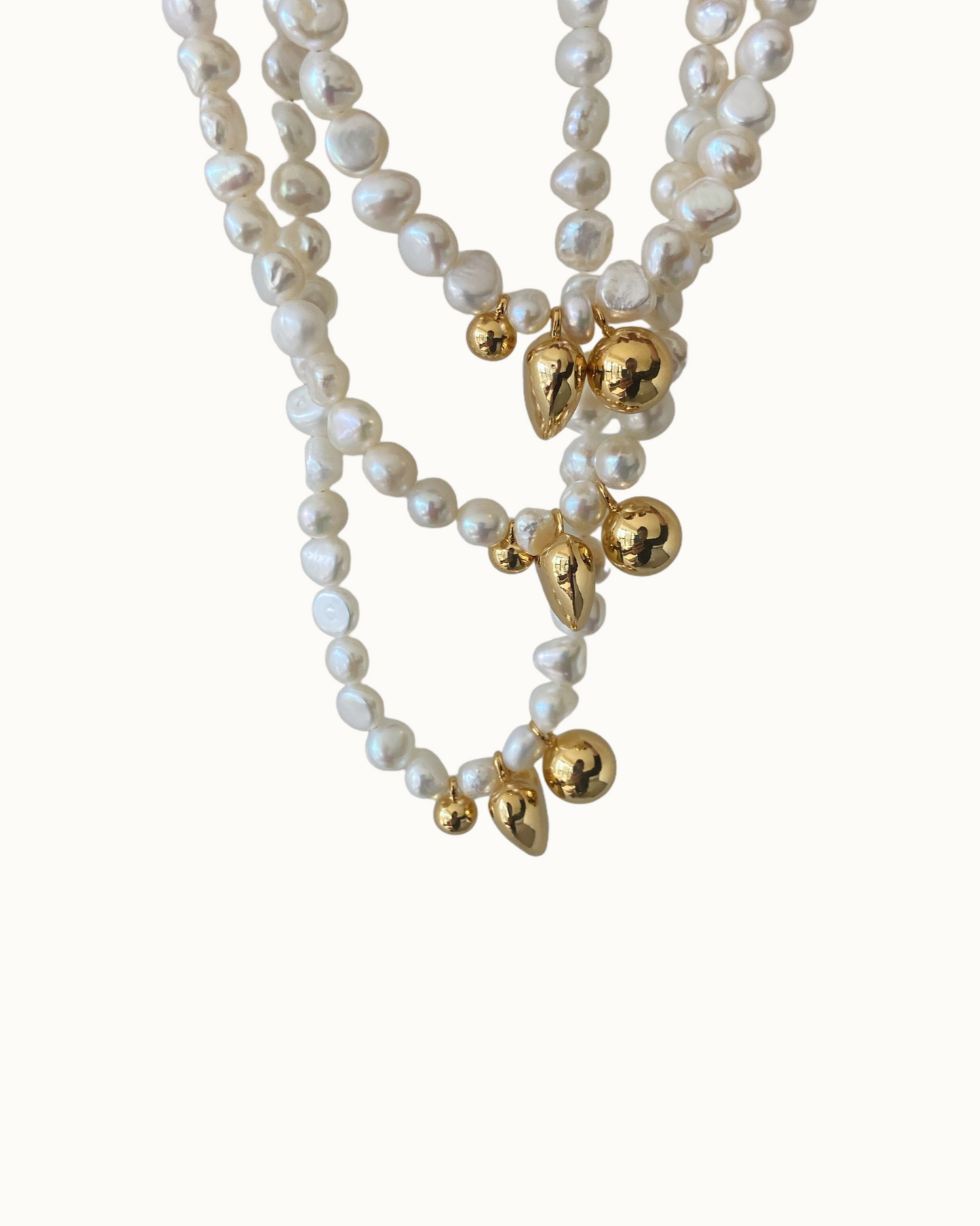 Baroque Heart Charm Necklace | Necklace | Natural Pearl & 18k Gold – Lunari Jewellery