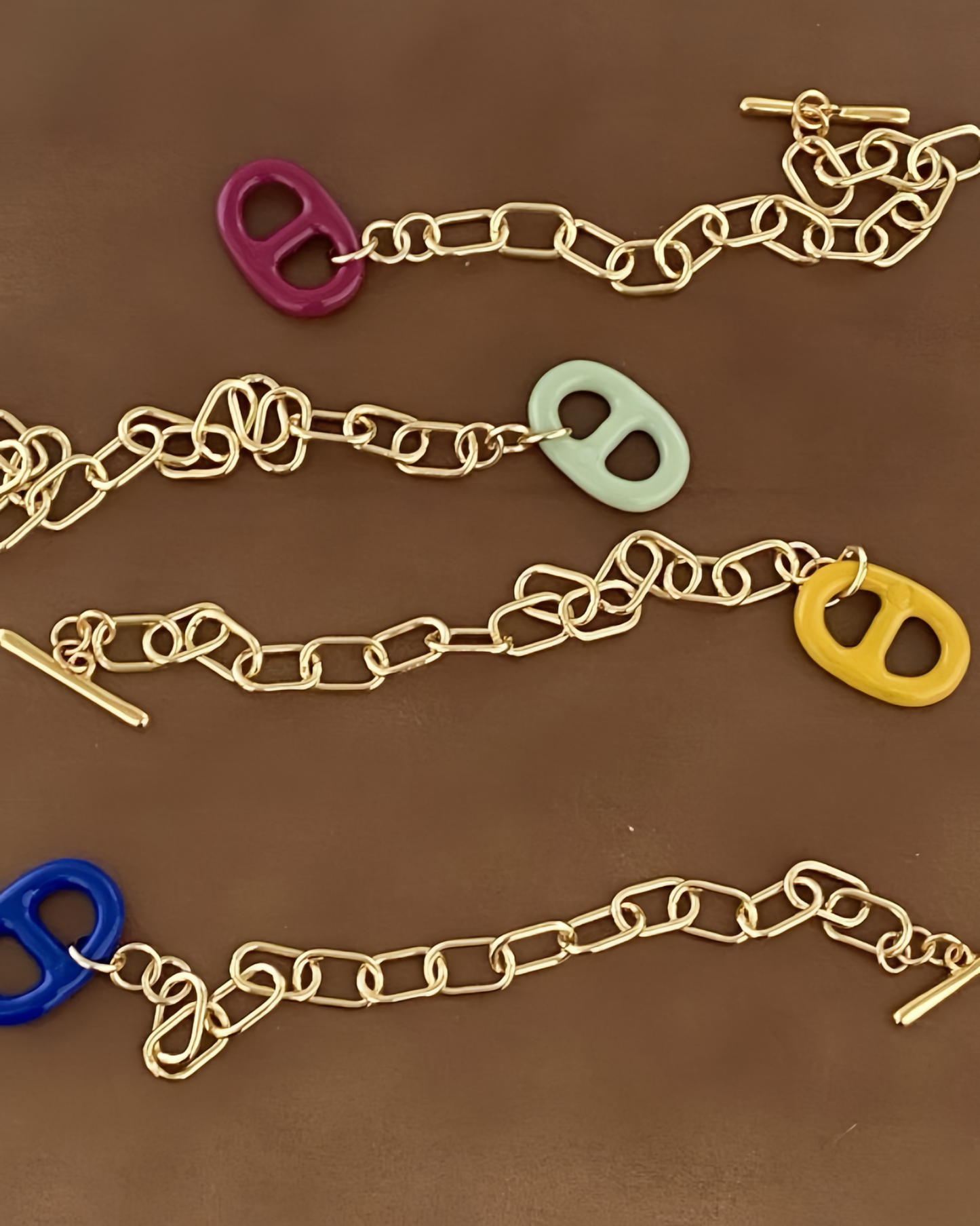 Marla Enamel Necklace | Necklace | 18k Gold Plated – Lunari Jewellery