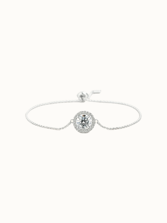 Moissanite Luminous Halo Bracelet
