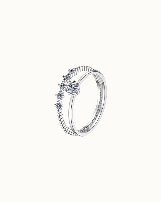Moissanite Aurora Duo Ring